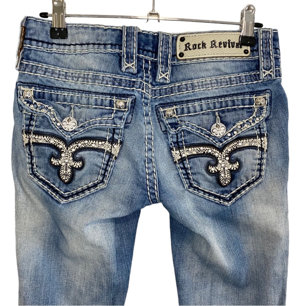 Rock Revival - Lucia Boot - Heavy Stitch Fleur DE Lis - Size 25